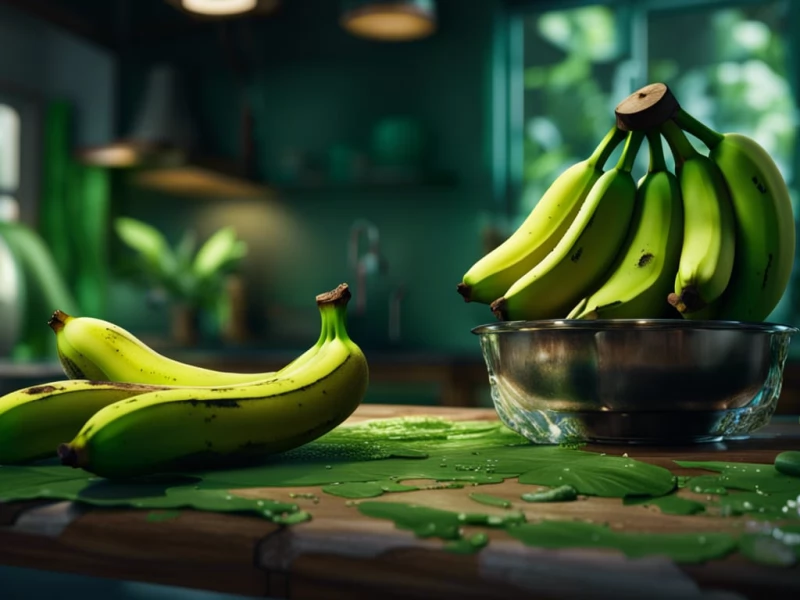 Зеленные бананы в Японии
